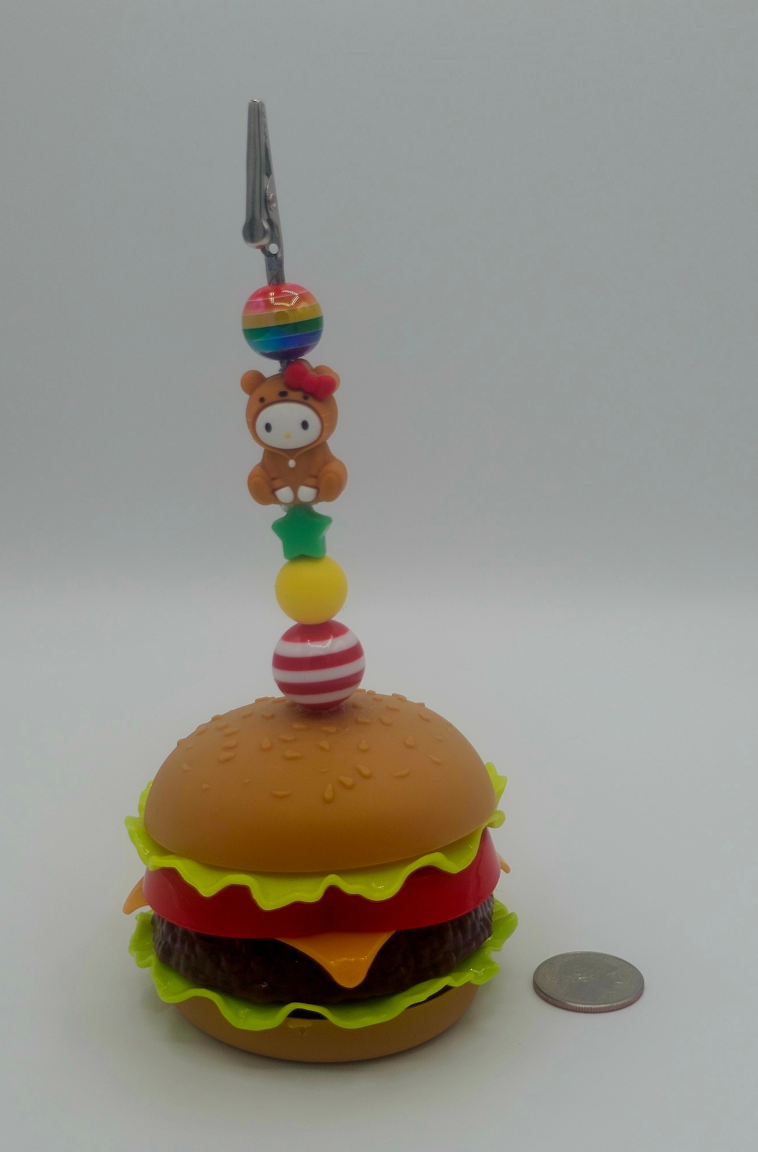 Burger-Hello Kitty Rainbow Bear Kandi Clip