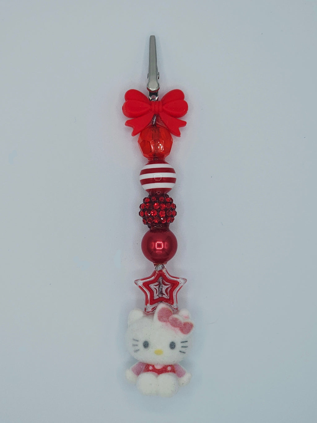 Hello Kitty Candy Cane Kandi Clip