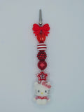 Hello Kitty Candy Cane Kandi Clip