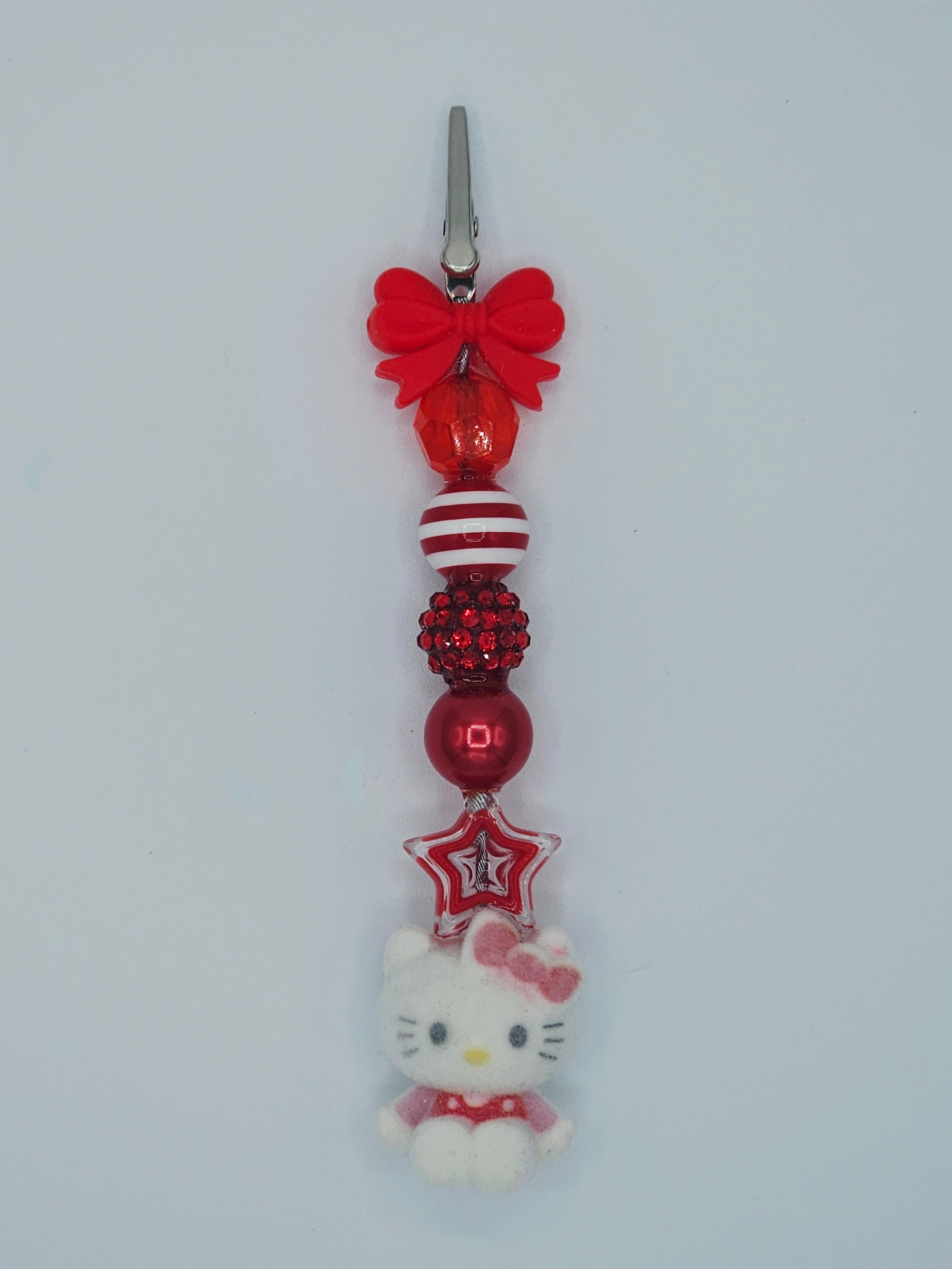 Hello Kitty Candy Cane Kandi Clip