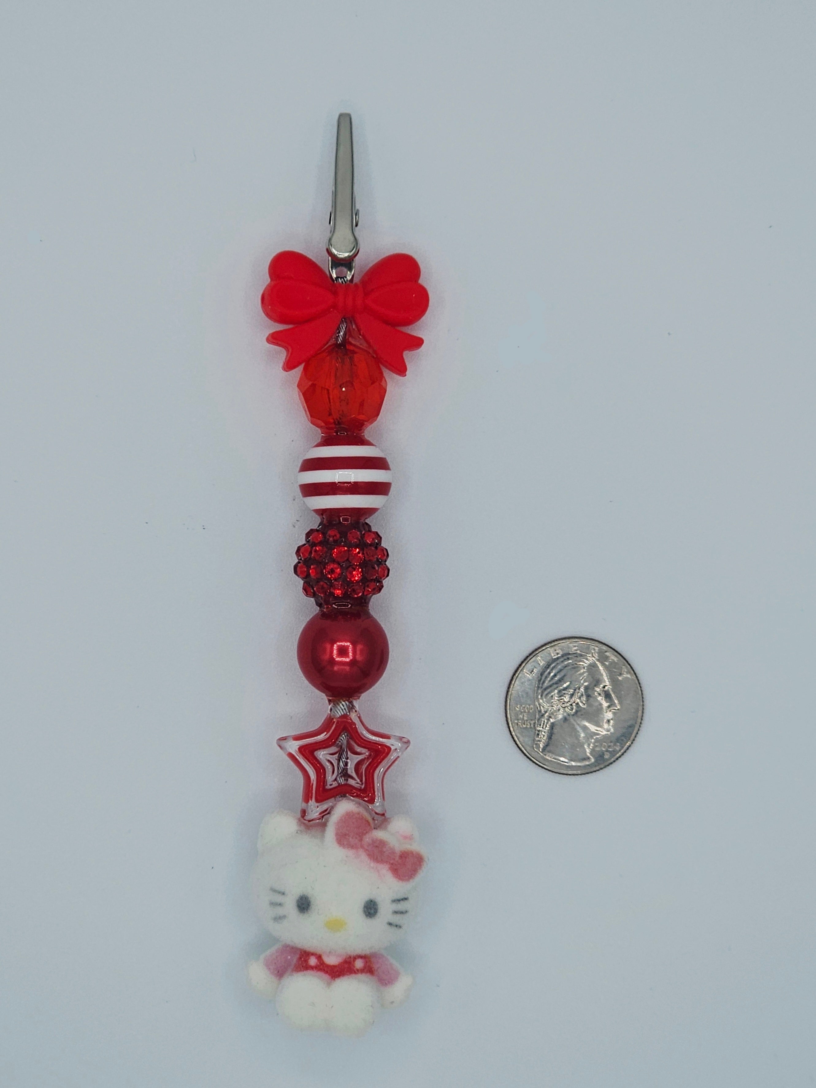 Hello Kitty Candy Cane Kandi Clip