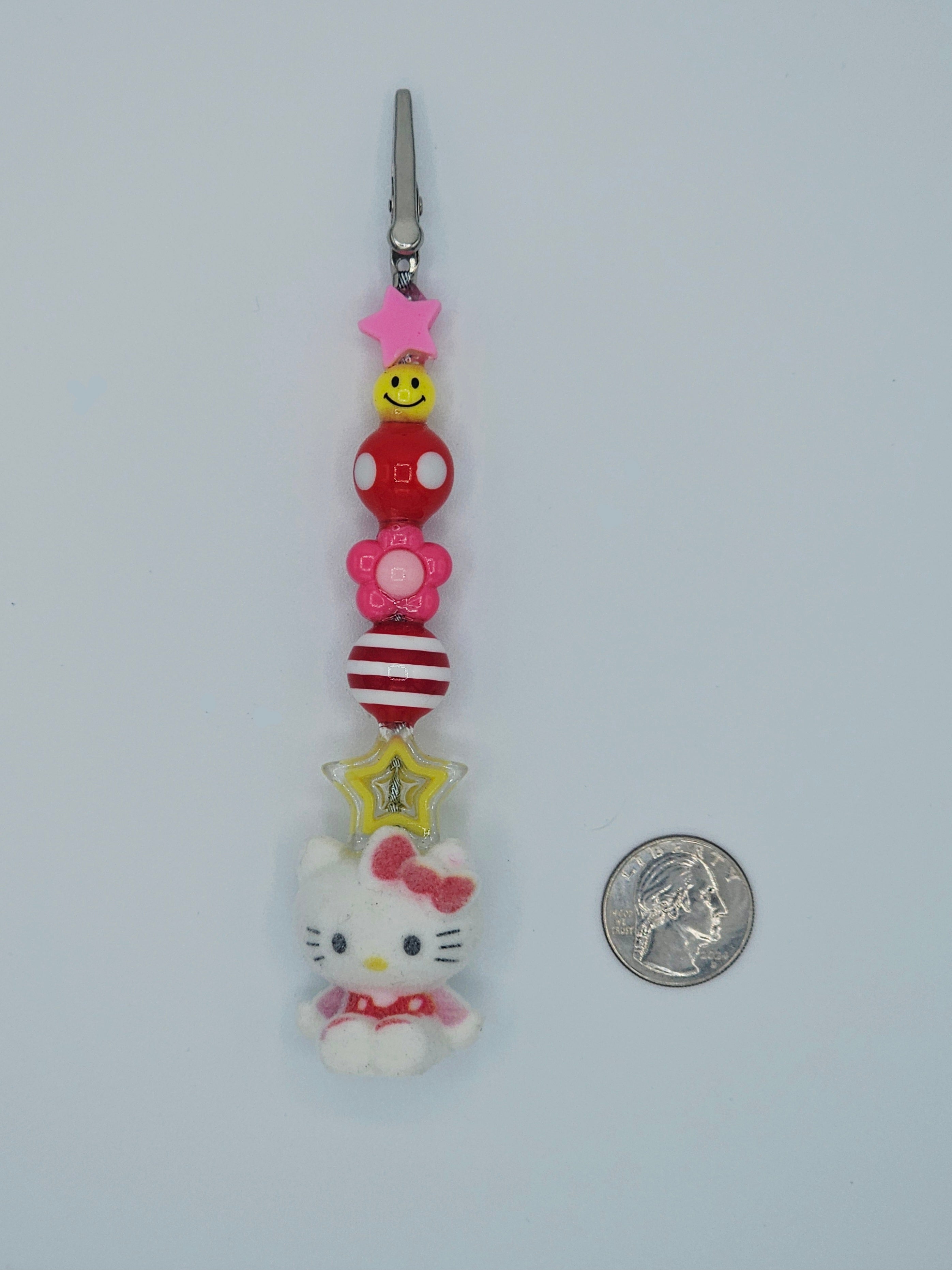 Hello Kitty Smiley Flower Kandi Clip