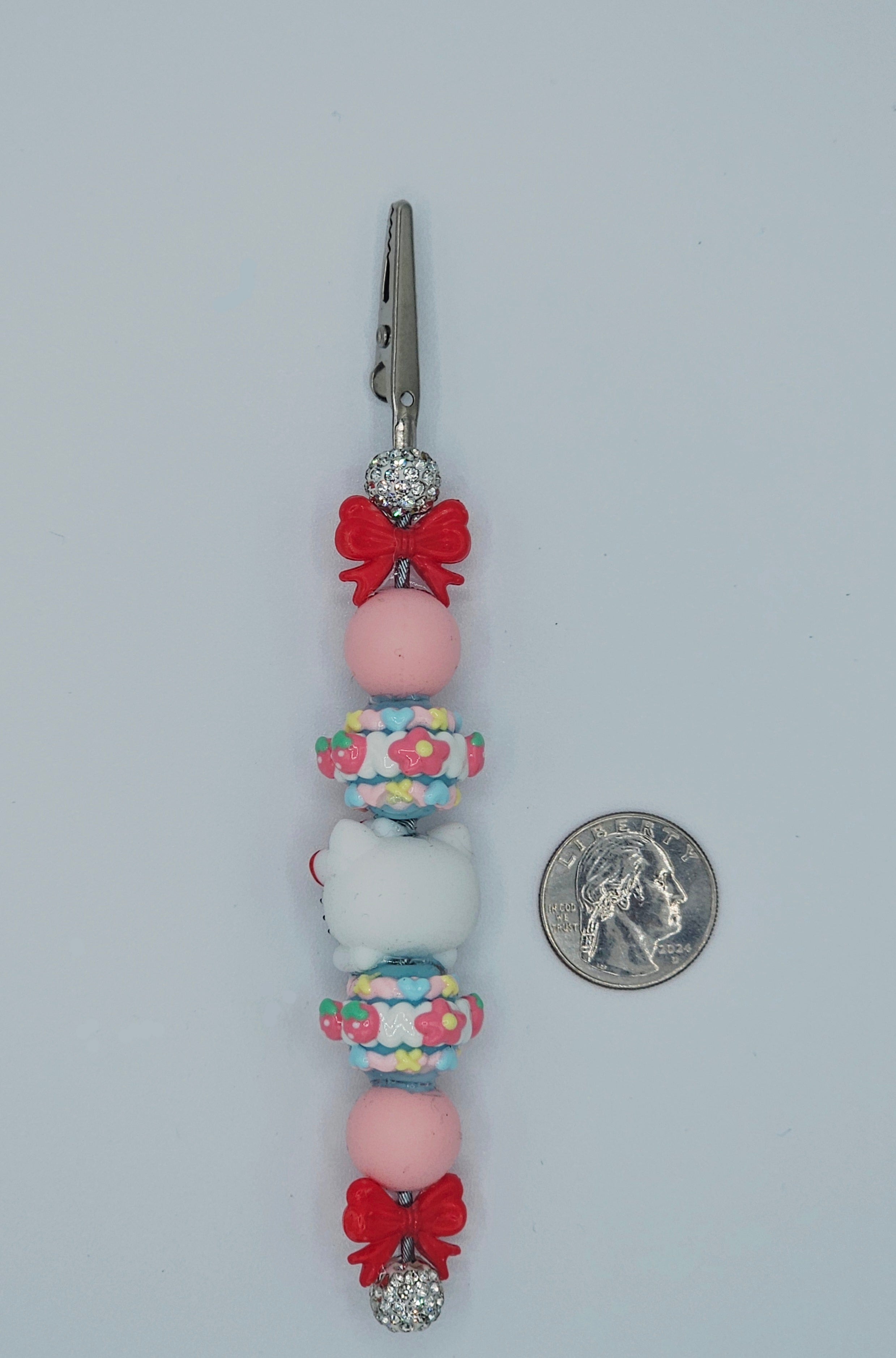 Hello Kitty Floral Strawberry Kandi Clip