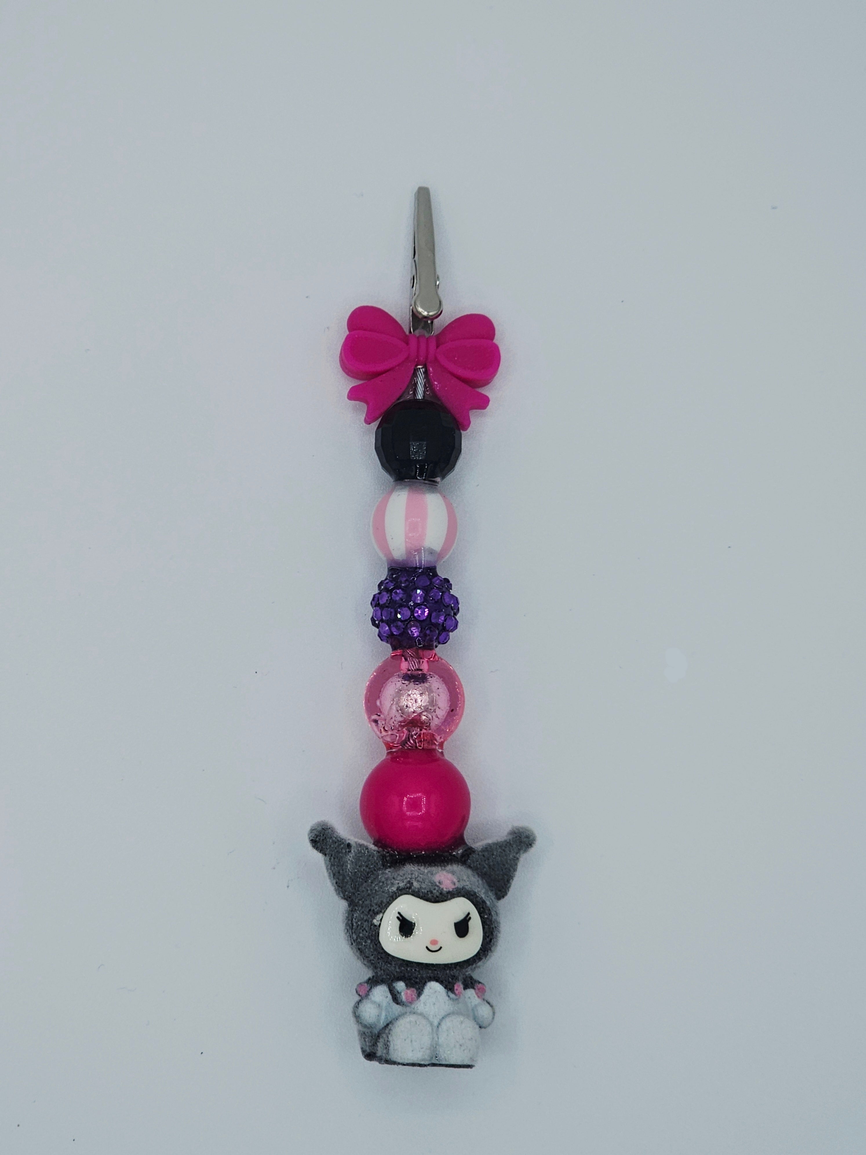 Kuromi Magenta Bow Kandi Clip
