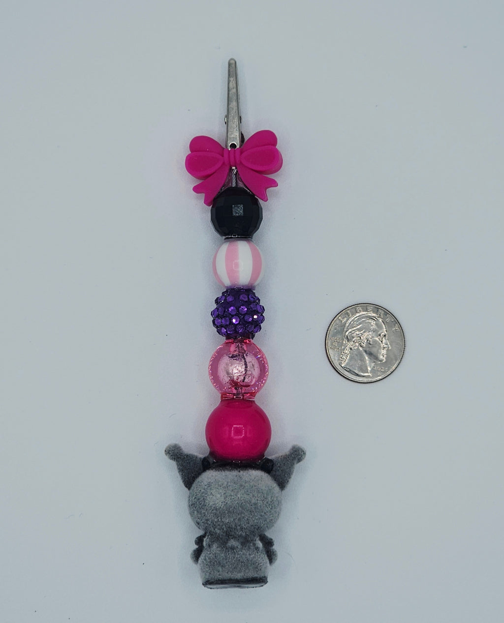 Kuromi Magenta Bow Kandi Clip
