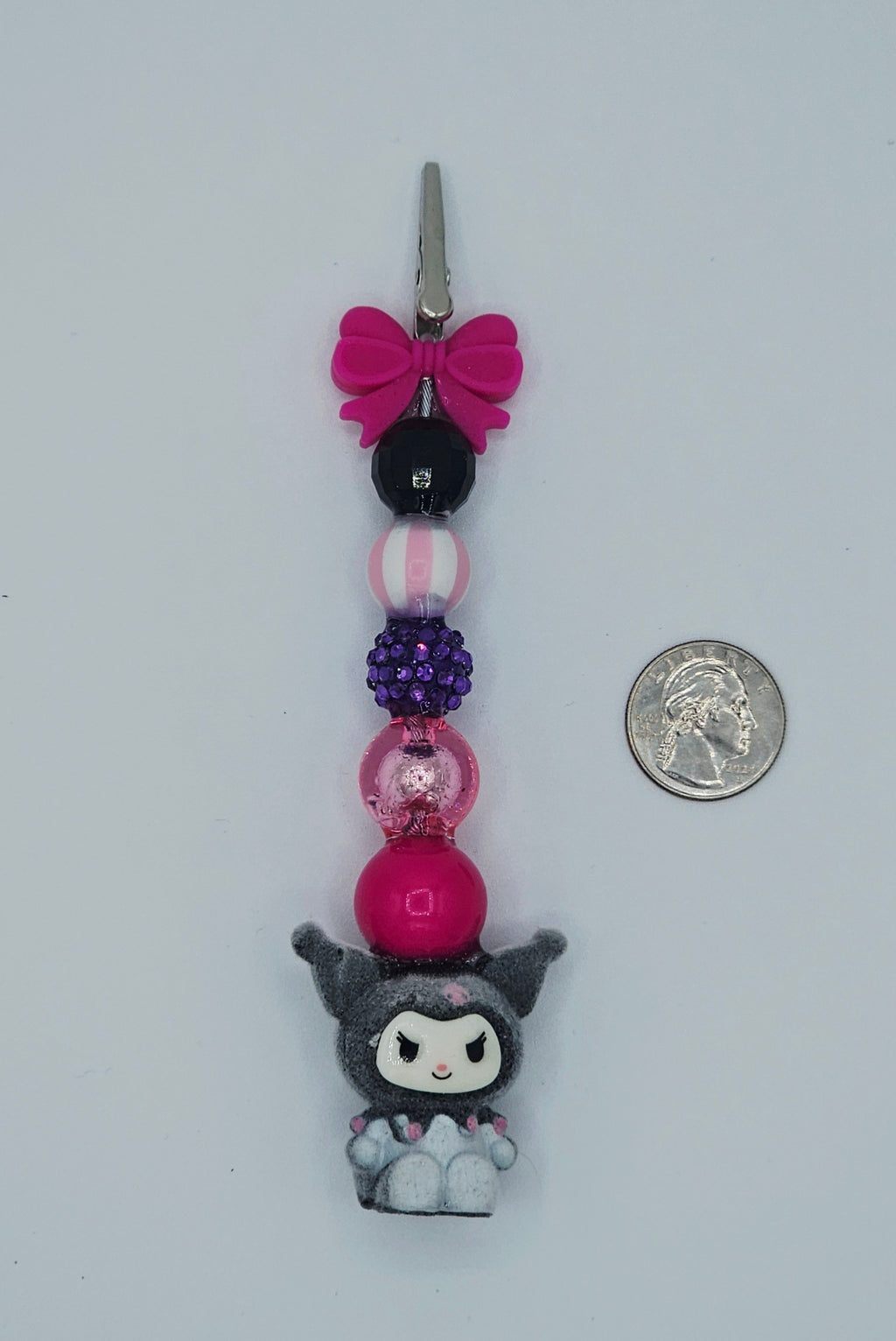 Kuromi Magenta Bow Kandi Clip
