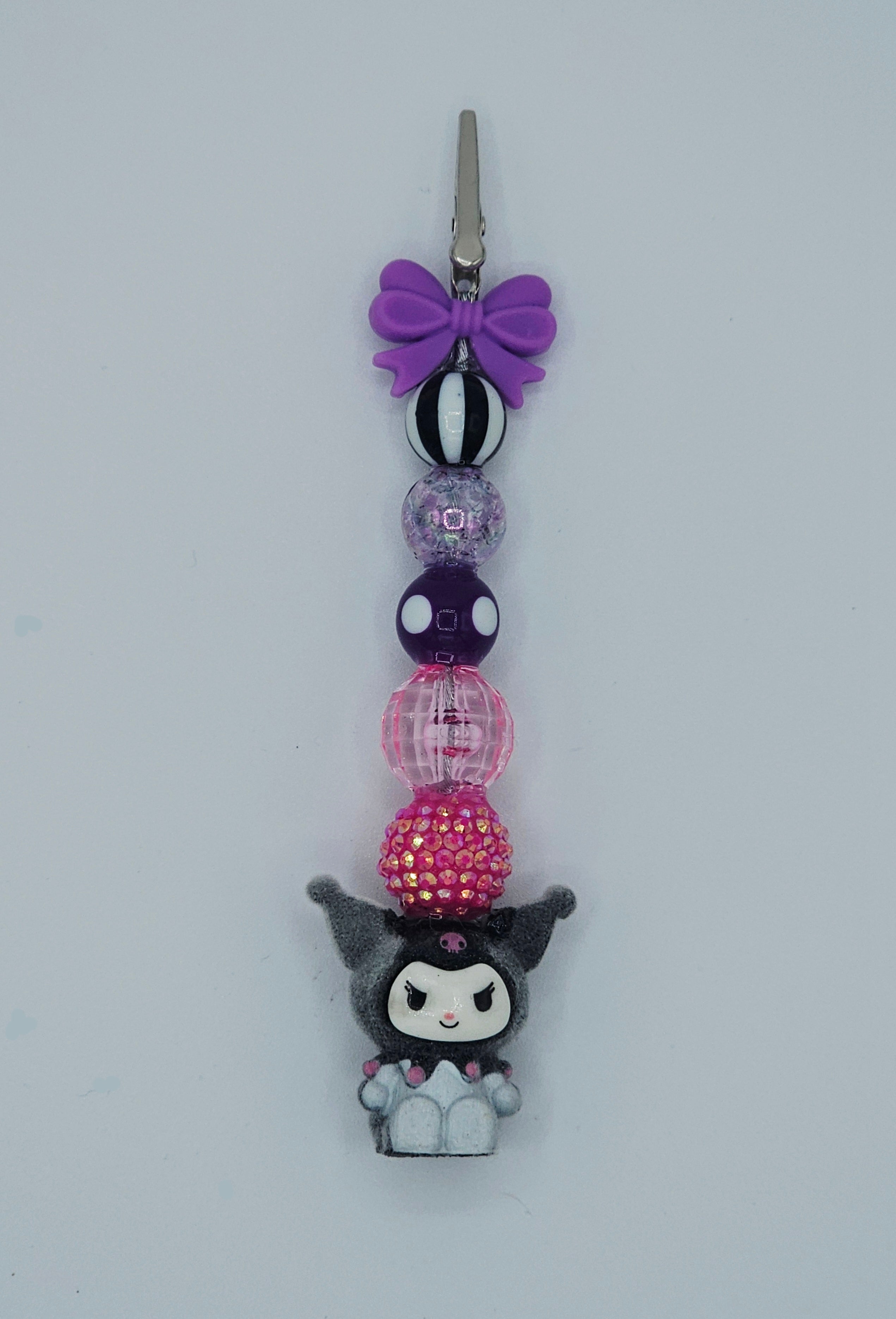 Kuromi Purple Bow Kandi Clip