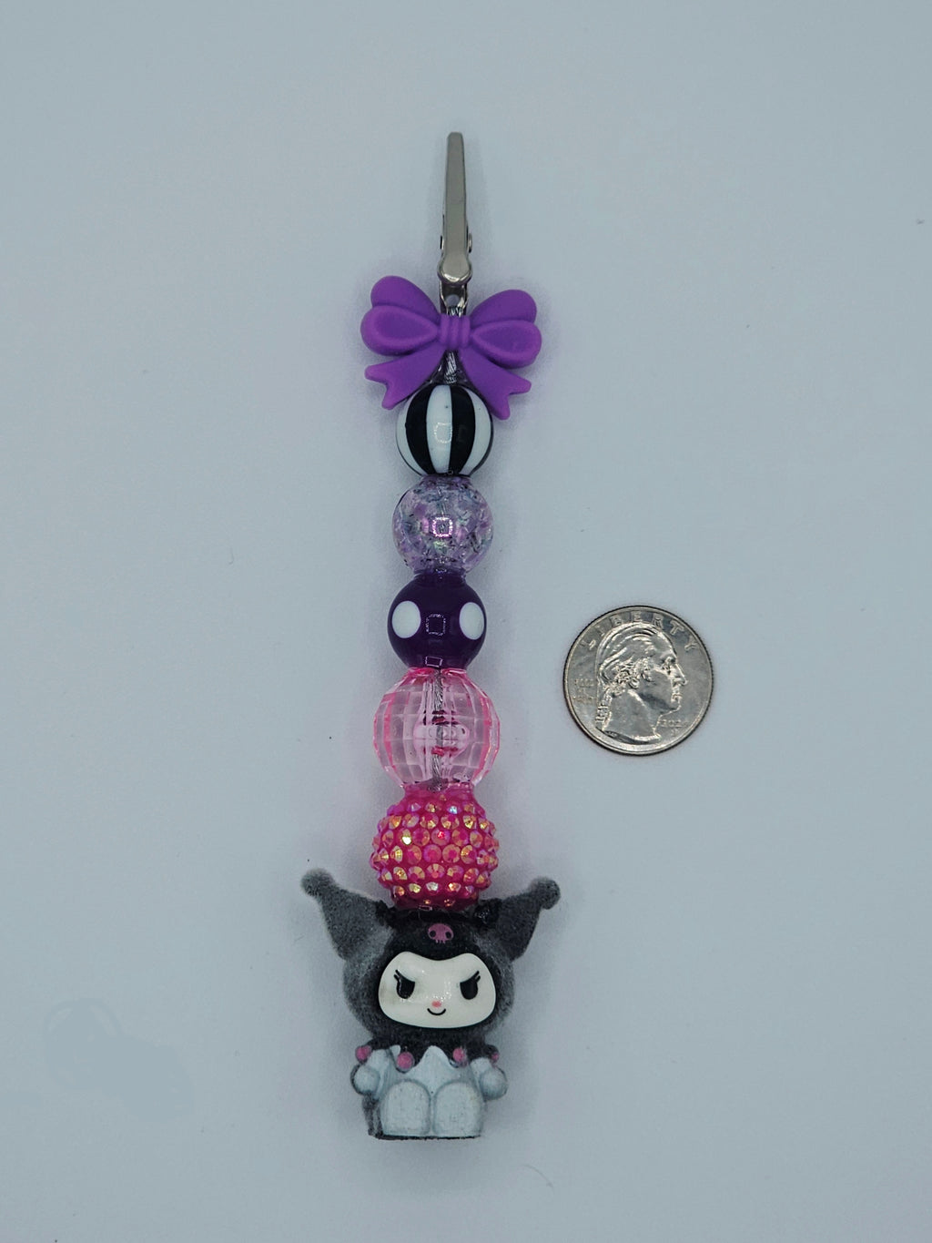 Kuromi Purple Bow Kandi Clip