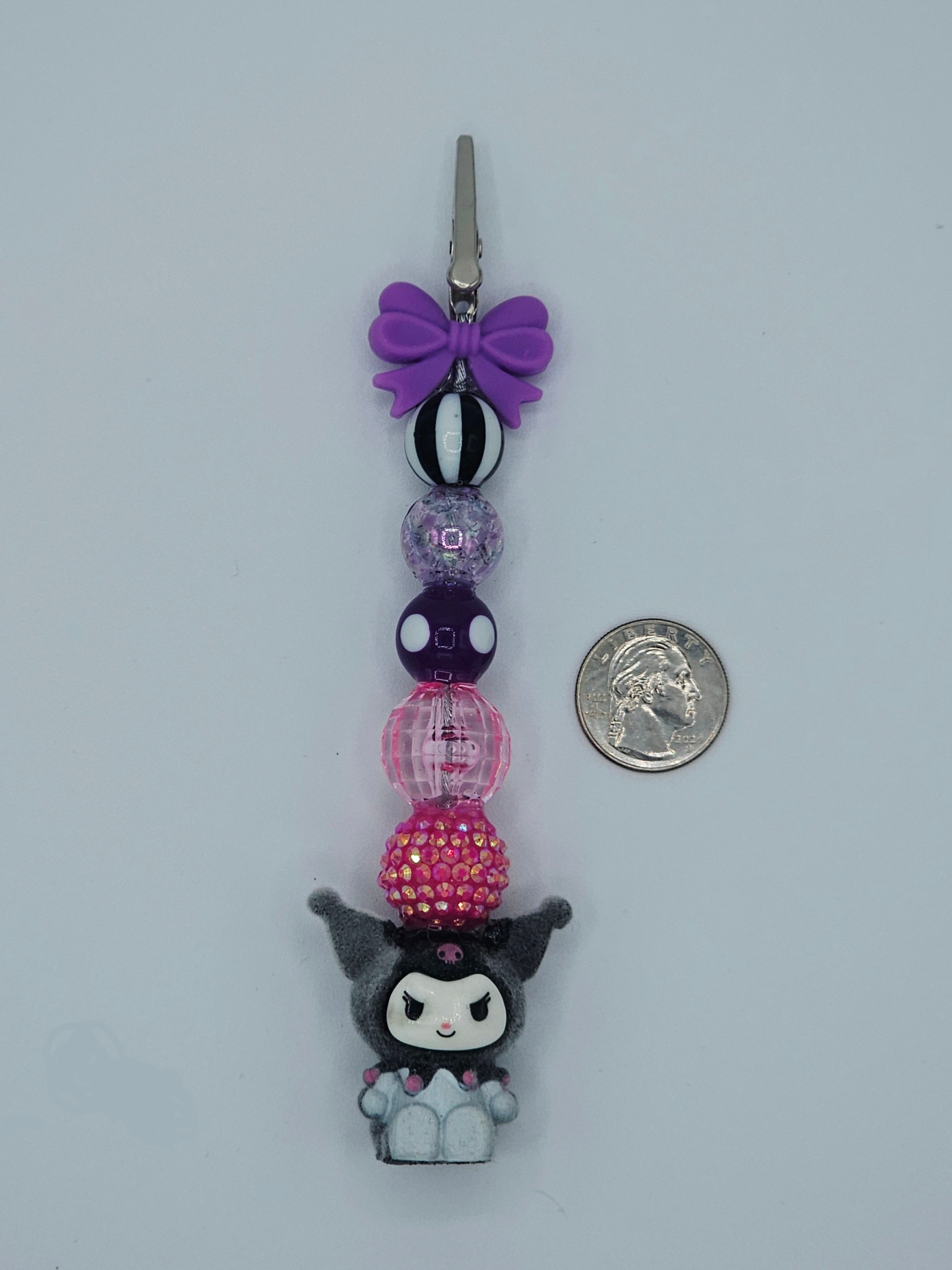 Kuromi Purple Bow Kandi Clip