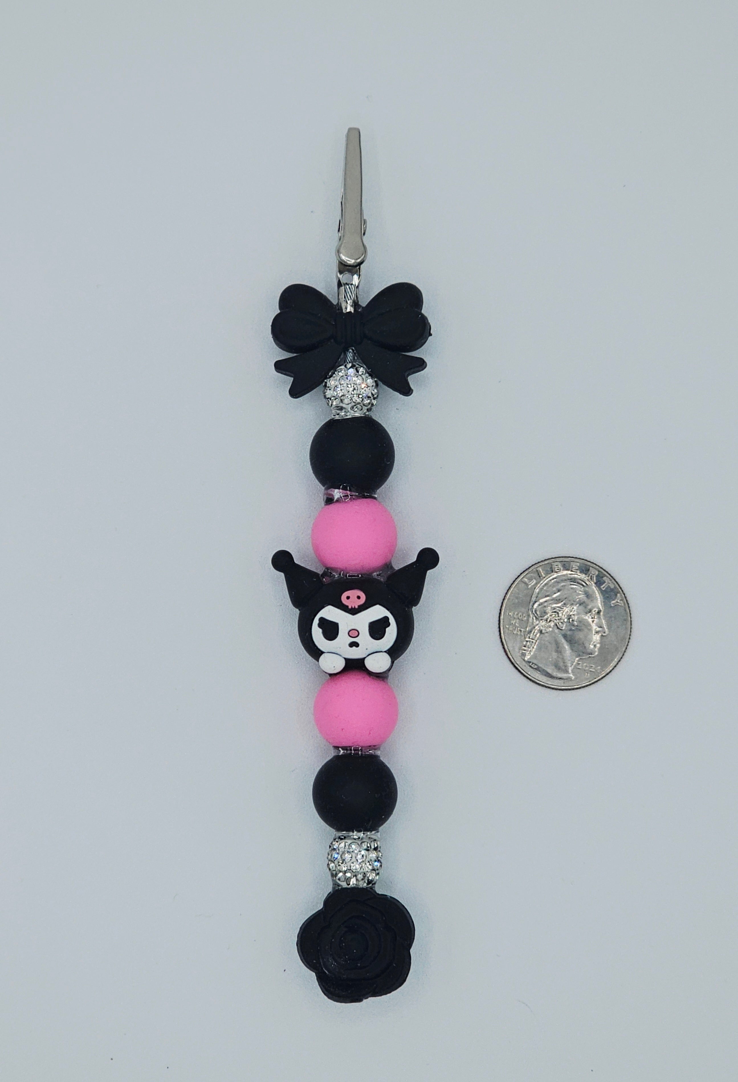 Kuromi Rose Kandi Clip
