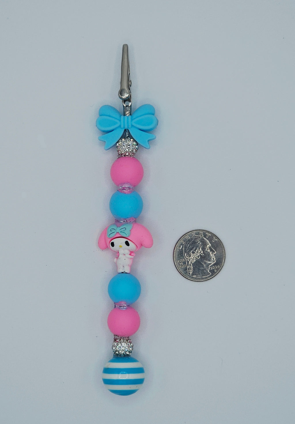 My Melody Blue Bow Kandi Clip