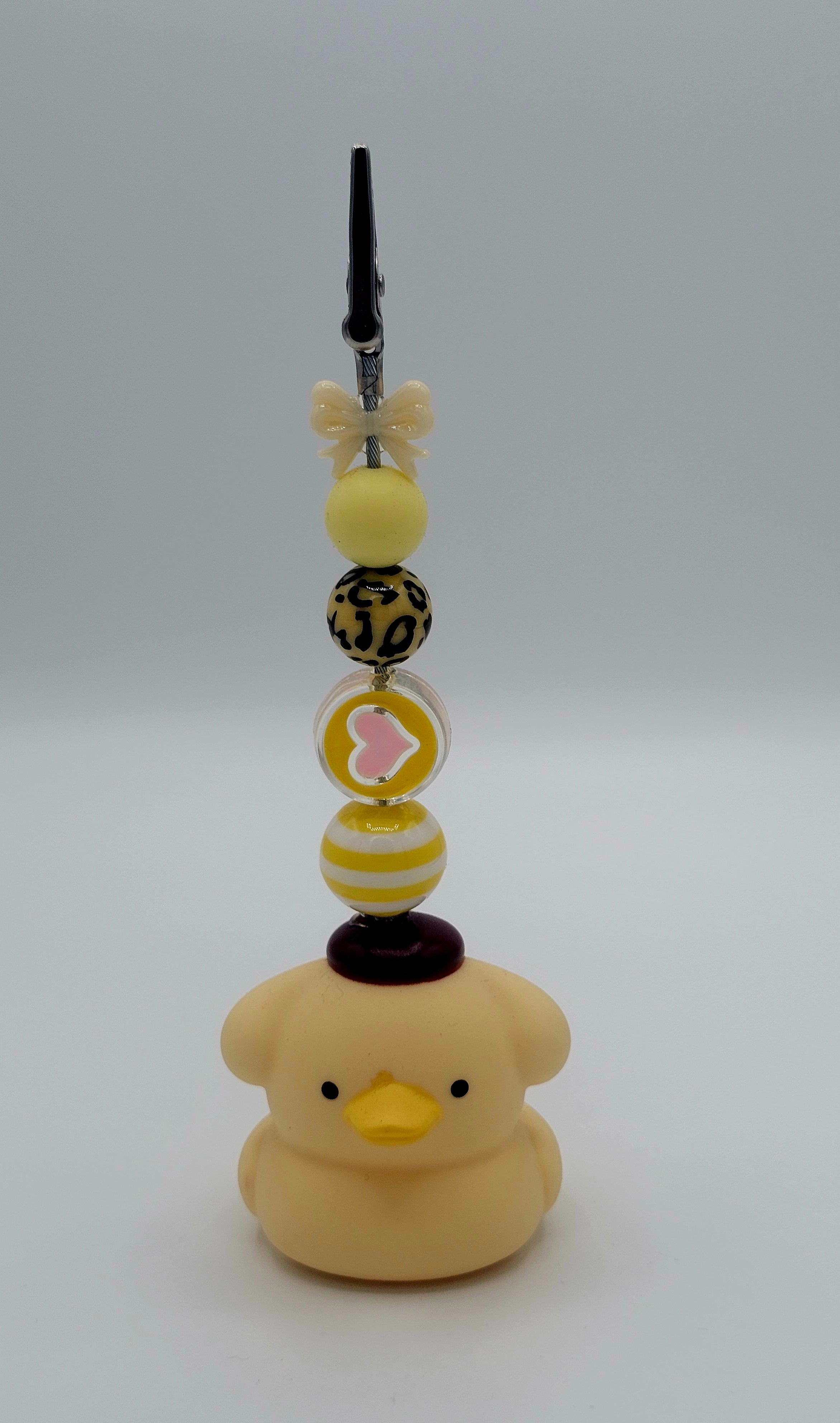 Pompompurin Rubber Duck Kandi Clip