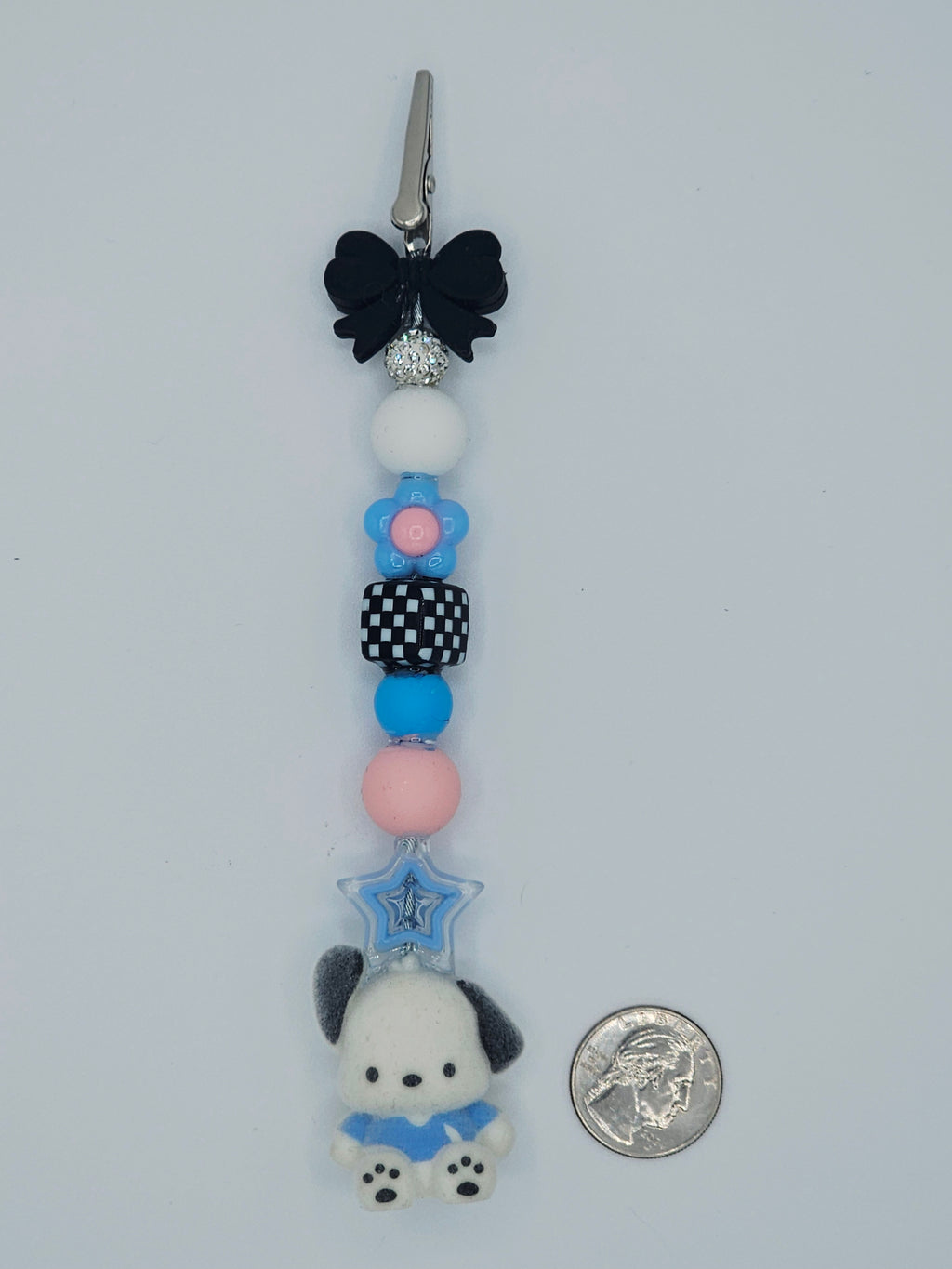 Pochacco Checkerboard Kandi Clip