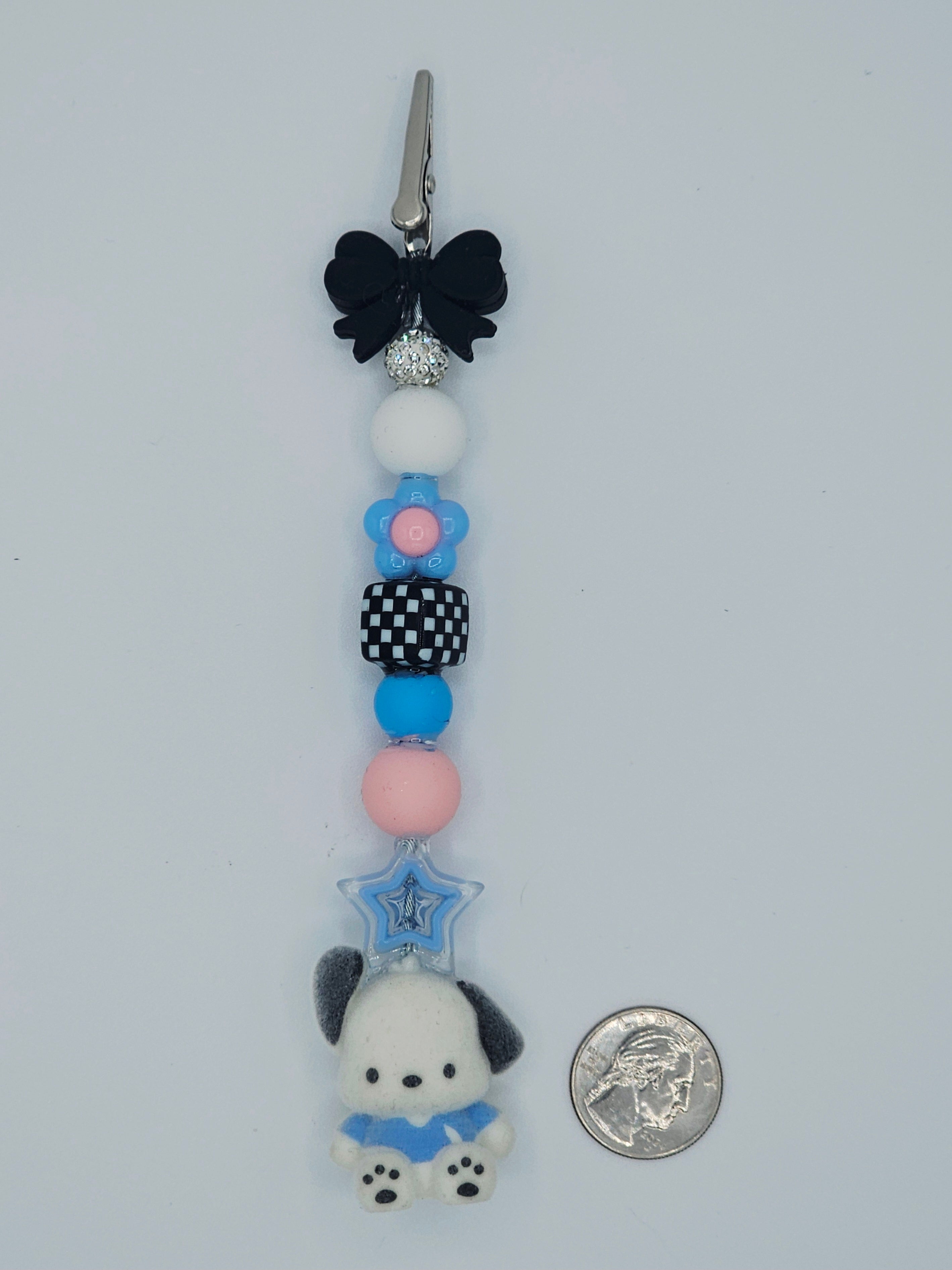 Pochacco Checkerboard Kandi Clip